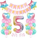 5th Birthday Decorations for Girl, 