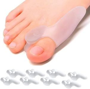 Skeerthy 8 Pieces Gel Bunion Splint with Guard, Bunion Cushion Protector, Valgus Corrector Straightener,Bunion Corrector Pads with Separator for Big Toe, Best Toe Corrector Gel Shield for Foot Pain Relief