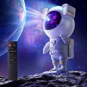 Star Projector Galaxy Night Light - Astronaut Space Buddy Projector, Remote Control Nebula Ceiling LED Lamp with Timer, Best Gifts for Children