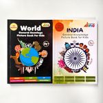 General Knowledge about "World + India" Combo Pack | 2 Picture Books for Kids | Ideal For Ages 4 - 10 Years || By Learning Dino