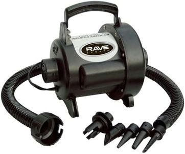 RAVE Sports 01083 High Speed Inflator/Deflator, 3.0 psi, 48 CFM 120 VAC, with Adaptors, Black