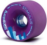 Orangatang Stimulus 70 mm 83a Freeride Longboard Skateboard Wheels (Purple, Set of 4)