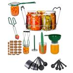 Tisovixo Canning Kits, Canning Supplies Boxed Set, Canning Equipment, Jar Lifter, Folding Rack, Tongs, Complete Multifunctional Canning Tools, Canning Kit Includes Wide Mouth Funnel for Mason Jars