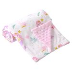 iEvolve Baby Blanket Ultra Soft Double Layer with Dotted Backing Receiving Blankets Toddler Baby Nursery Bed Blankets Shower Gifts(Mermaid,110 * 150cm)