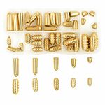 Fishing Brass Bullet Sinkers Weights Kit for Texas Rig and Carolina Rig,50 Pcs/Box