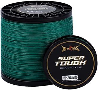 HERCULES Super Tough Braided Fishing Line 4 pounds Test Moss Green 4LB (500 Yards) - 4 Strands