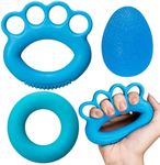 FRIUSATE 3 Pcs Hand Grip Strengthener 35 LB Stress Balls Gel Hand Balls Set Silicone Fingers Exerciser For Muscle Training, Sports, Rock Climbing, Fitness