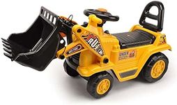 Lenoxx Children’s Ride-On Bulldozer: Powerful, Multifunctional Excavator for Imaginative Play Outdoors. No Batteries or Pedals, Promotes Motor Skills and Creativity. for Kids Aged 3+