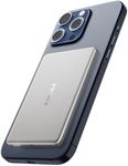 decqle “Air” Power Bank for MagSafe 5000mAh, Ultra Slim Magnetic Wireless Portable Battery Charger Case with USB-C Cable, Compatible with iPhone 16/15/14/13/12 Series Only (Sliver)