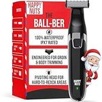 HAPPY NUTS The Ballber™ Electric Body Hair Trimmer for Men - Mens Body Groomer Kit for Privates - IPX7 Waterproof Shaver for Hard to Reach Areas