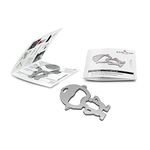 Gift Item: Rominox Key Tool // Little Genius 13 Functions Keytool Key Ring Stainless Steel Multitool with Function Description/Multi-Tool for Travelling or Holiday