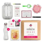 Zoh Probiotics Kombucha Deluxe Kit With Mother - Live, Raw & Unfiltered - Everything You Need To Fizz, Ferment & Flavour At Home|Diy - Lab Tested - No Vinegar Ever - White, Loose Leaves, 6.609 Pounds