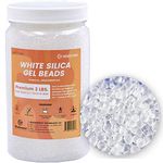 Wisesorb 1 Quart Pure White Silica Gel Desiccant Beads - 2 LBS Premium Quality Reusable