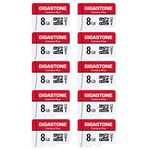 Gigastone 8GB 10-Pack Micro SD Card, Camera Plus, Nintendo Switch Compatible, High Speed 90MB/s, Full HD Video Recording, Micro SDHC UHS-I A1 Class 10