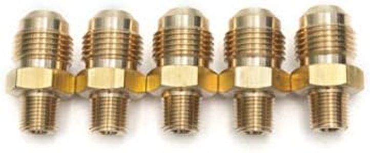 LTWFITTING Brass Flare 3/8" OD x 1/8" Male NPT Connector Tube Fitting(Pack of 5)