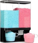 Laundry Detergent Dispenser, Conworld Wall-Mounted Scent Booster Beads Dispenser for Laundry Organizer, Laundry Powder Container, Rice Dispenser, Suitable for Laundry Scent Beads, Black