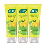 Joy Skin Fruits Lemon Brightening Face Wash, Oil Clear and Fruit Infused With Lemon extracts & Active Fruit Boosters, Lemon Face Wash For Oily Skin | Brightens Skin to Reveal Natural Glow - Pack of 3 X 100 ml