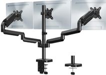 Mount PRO Triple Monitor Mount, 3 Monitor Desk Mount for There Screens up to 32 Inch, Full Motion Gas Spring Triple Monitor Stand, Heavy Duty Monitor Arm Hold up to 17.6lbs Each, VESA Mount, Black