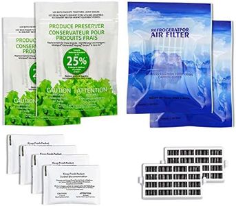 AMI PARTS W10311524 AIR1 Fresh Flow Air Filter & W10346771A Produce Preserver Replacement Compatible with Refrigerator (Pack of 2 Each)