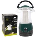 Trespass Embers, Dark Green, 4 Led Lantern with Carrying Handle 15cm x 10cm, Green