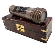 Vintage Kaleidoscope with Antique Brass Finish, Handmade Brass & Wooden Box, Educational Decorative Kaleidoscope for Home Decor, Unique Collectible Gift
