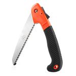 WISDOMLIFE Folding Pruning Saw, Premium Folding Hand Saw with Secure Lock Comfort Soft Grip for Garden or Tree Pruning, Camping, Wood Working, Rugged Durable Trimmer