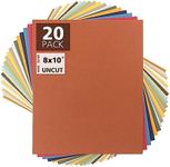 Mat Board Center, 8x10 Uncut Mat Boards, Backing Boards for Crafts, Photos, Frames and More (Mixed Color, 20-Pack)