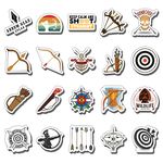 GOLEEX 20 Pack Pcs Waterproof Vinyl Archery Hunting Bumper Sticker Items for Adults Men Women Durable Decal Sports Stickers Bulk Refrigerator Laptop Computer Helmet Labels