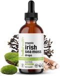 Sea Moss Drops - Organic Irish Sea Moss Liquid, Burdock Root, Bladderwrack Concentrated Superfood Sea Moss Supplement 1000mg for Immune Support, Thyroid Support, Gut Health, Skin & Joint Health -2oz