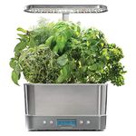 AeroGarden 901104-1200 In-Home Garden Harvest Elite LED Grow Light System Kit, Stainless Steel