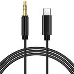 USB C Aux Cable,USB C to 3.5mm Headphone Stereo Cord Car Audio Aux Jack Cable for iPhone 15/Plus/Pro/Pro Max, iPad Pro 2018, Samsung Galaxy, Pixel, Moto Z, Huawei, HTC And More