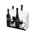 SUPERDANT Napkin Holder for Tables Wine and Glasses Serviette Holder Iron Freestanding Napkin Dispenser Tabletop Tissue Stand Windproof Napkin Holder for Bar Kitchen Table Farmhouse Restaurants Hotel