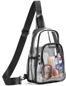Mroede Clear Bag for Stadium Events Clear Crossbody Bags for Women Transparent Bag with Side Mesh Pockets Stadium Bags for Concert Sports