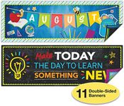 Set of 11 Motivational Classroom Banner Poster Decorations - Extra Large 13.5"x39" Educational, Motivational and Inspirational Growth Mindset for Teacher and Students (Set 11 Posters)