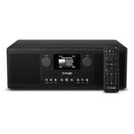 Pure Classic C-D6i – All-in-One Internet Radio with WiFi, DAB+/FM, Bluetooth 5.3, CD Player, USB, AUX, 150 Presets, 2x 15W Stereo Sound System, Colour Display, Alarm & Sleep Timer – Black