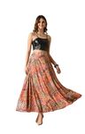 VAGISHA Designer Lehanga Style Full Flared Printed Skirts for Women's/Girls/Ladies (XXXL, Jaipuri Print)