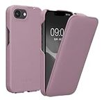 kalibri Flip Case Compatible with Apple iPhone 16e - Ultra Slim Leather Protective Phone Cover - Mauve