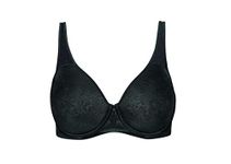 Wonderbra Womens Plus Support Underwire Full Coverage Bra, BLACK JACQUARD, 40DD US