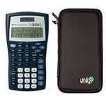 TI 30 XIIS Technical Scientific Calculator + WYNGS Protective Case Black