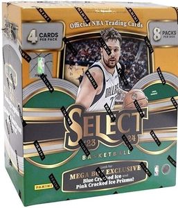 Generic 2023-24 Panini Select Basketball Mega Box (32 Cards/Box) Blue & Pink Cracked Ice Prizms