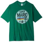 Nintendo Men's Super Mario 1985 Retro Circle T-Shirt, Kelly Green, Large