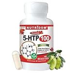 Nutridom 5-HTP 100mg, 5-Hydroxy-L-tryptophan Supplement, Supports Healthy Mood Balance, Non-GMO, Vegan, Gluten-Free (60 Count)