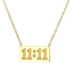 KRYSTALZ Stylish Engraved Make a Wish 11:11 Spiritual Gold Chain Pendant Necklace for women