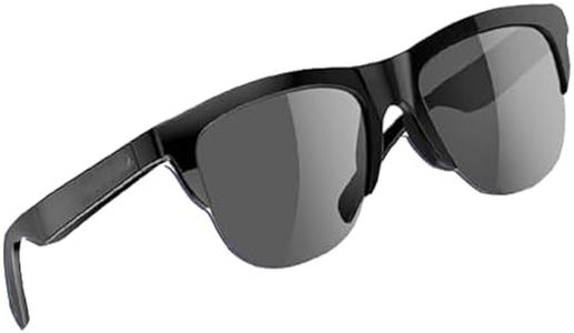 Clefairy Bluetooth Audio Smart Glasses for Men Women, Smart Sunglasses with Speakers and Mics Open Ear Music Hands-Free Calling, Volume Control, Anti-UV Lens, IP4 Waterproof Classic Black