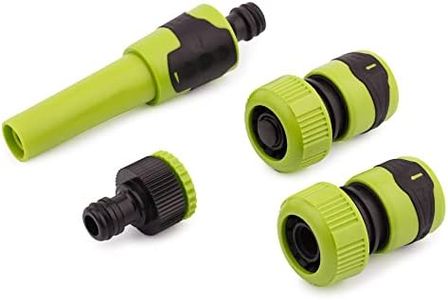 MIVOS Equipamiento básico con Conectores para Manguera de 20 mm - Kit de riego con Boquilla de pulverización - Conector de Grifo Acoplamiento de Manguera - Parada de Agua - Juego de pulverización