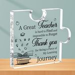 Teachers Gift for Women Men, Puzzle-Shaped Acrylic Plaque Teachers Gifts, Gifts for Teacher Christmas Gifts