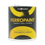 FIRST4MAGNETS FerroPaint® Charcoal Magnetic Paint for Walls, Bedroom, Office, Kitchen, Playroom, Classroom, DIY and Renovation - 2.5 Litre - 2 Tins