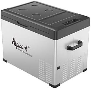 Alpicool C40 Portable Refrigerator 12 Volt Car Freezer 42 Quart(40 Liter) Vehicle,Truck, RV, Boat, Compact Freezer for Travel, Outdoor -12/24V DC and 110-240V AC (Black and Silver)