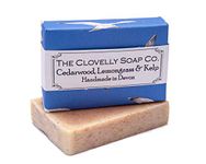 Clovelly Soap Co Natural Handmade Cedarwood Lemongrass & Kelp Seaweed Soap Bar for all Skin Types 100g