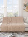 SARAL HOME EASY LIVING Polyester Modern Sofa Throw, 140x210 CM, Beige..